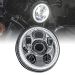 Chrome 5.75 (5 3/4) Round Halo Drl Led Headlight For Harley Davidson Dyna Street. Fixed Price $54.99.
