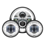 Hogworkz Chrome 7" Led Halomaker Headlight With Aux. Passing Lamps 94-19 Harley. Fixed Price $413.98.