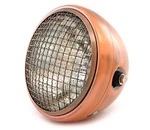7" Custom Side Mount Motorcycle Headlight With Grill - Bronze Clear H4 Halogen. Fixed Price $79.95.