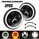 7" Motorcycle Led Hi/lo Headlights Black For Kawasaki 440 454 550 750 1000 Ltd. Fixed Price $59.99.