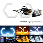 Rgb Hexagon Halo Rings App Bluetooth Led Drl Turn Signal Headlight Fog Retrofit. Fixed Price $33.24.
