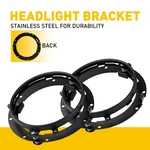 Black 7" Headlight Mounting Brackets Set Of Fits 2007-2016 Jeep Wrangler Jk Us. Fixed Price $35.14.