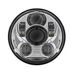 5 3/4" Led Chrome V2 Headlight For Harley Sportster, Dyna, Softail & Indian. Fixed Price $219.98.