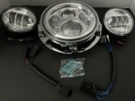 7" Motorcycle Led Chrome Headlight 4.5" Fog Passing Lights Dot Kit Compatible. Fixed Price $45.95.