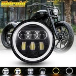 Brightest 5-3/4" 5.75 Inch Led Projector Headlight Halo Drl For Motorcycle. Fixed Price $35.99.