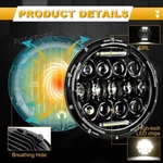 7" Round Led Headlight Drl Hi-lo Beam Dot For Harley Yamaha Honda Motorcycle. Fixed Price $29.95.