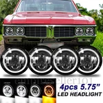 4PCS 3/4" 5.75 Inch Round Led Headlights Halo Drl For Buick Riviera 1963-1974. Fixed Price $85.88.
