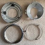 Harley-davidson 7" Headlight Bucket, Mount & Retaining Rings, Trim Bezel Chrome. Fixed Price $44.99.