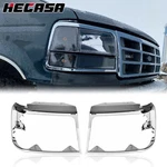 Hecasa Chrome Headlights Trim Bezel Pair 1992-1996 Ford Bronco F150 Pickup. Fixed Price $34.50.