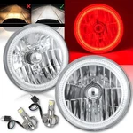 7" Red Cob Led Halo Angel Eye Headlights 6K 6000K Bulbs Headlamp Pair. Fixed Price $169.96.