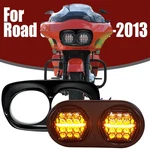 Dot 5 3/4" Dual Led Front Headlight Amber Drl For Harley Road Glide 2004-2013. Fixed Price $199.99.