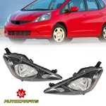 Pair For Honda Fit 2009-2014 Halogen Headlight Black Housing Left+right Side. Fixed Price $142.99.