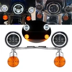 4.5" Led Fog Passing Signal Light Bar For Harley Dyna Super Glide Fxd Fatboy. Fixed Price $169.99.