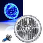 7" Blue Smd Led Angel Eye H4 Halogen 60W Bulb Motorcycle Headlight. Fixed Price $84.96.