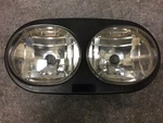 Harley Road Glide Dual Headlight Housing Headlamp Assembly 67775-01B. Fixed Price $68.00.