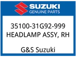 Suzuki Oem Part 35100-31G92-999 Headlamp Assy, Rh. Fixed Price $125.05.