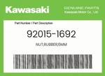 Kawasaki Genuine NUT,RUBBER,6MM 92015-1692. Fixed Price $9.01.