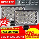 2PCS 4X6'' Headlights Sealed Beam Fog Work Offroad TRUCK+2X Brackets. Fixed Price $31.49.