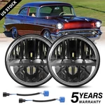 2X 7" Round Headlights Reflector Hi-lo Beam H4 For Chevy Bel Air 1953-1957 Truck. Fixed Price $74.25.