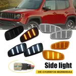 For 2015-23 Jeep Renegade Smoked Clear Amber Led Front Bumper Side Marker Light. Fixed Price $20.99.