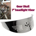Chrome 7" Skull Headlight Visor For Harley Softail Touring Freewheeler Cvo Delux. Fixed Price $22.99.