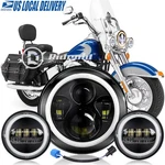 7" Led Headlight+ Fog Passing Combo For Harley Davidson Heritage Softail. Fixed Price $60.95.