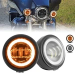 4.5" Led Fog Light Passing Auxiliary Lamp & Housing Bucket For Harley-davidson. Fixed Price $66.49.