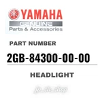 Yamaha Genuine Oem Parts Headlight 2GB-84300-00-00 For WR250F. Fixed Price $159.18.