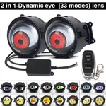 2X Devil Eyes Led Headlights Dynamic Remote 33 Modes Of Lenses Blink. Fixed Price $36.00.