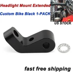 Cnc Black Headlight Mount Extended For Harley Springer Bobbers Choppers Custom. Fixed Price $15.56.