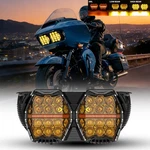 240W Led Dual Headlight Honeycomb Amber Lens E24 For Harley Road Glide 2015-2024. Fixed Price $304.01.