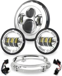 Harley Motorcycle 7 Inch Led Headlight Kit W/ 4 1/2 Passing Lamps Fog Lights. Fixed Price $69.95.