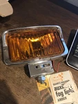 Hooded New Vintage 12 Sears Quartz Halogen Amber Auxiliary Fog Light Chopper. Fixed Price $75.00.