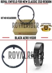 Fits Royal Enfield New Classic 350 Reborn Black Aero Visor - With. Fixed Price $39.00.