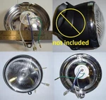 6V Headlight Assy With Replaceable Bulb Most CT90 CT70 CT110 ST90 Others (S1294). Fixed Price $34.99.