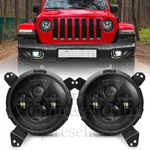 Round Led Headlight W/9" Bracket Set For Jeep Wrangler 2018-2022 Jl Gladiator Jt. Fixed Price $92.88.