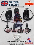 Triumph Tiger 800 1200 Led Auxiliary Fog Light Kit 40W 6000K +harness & Brackets. Fixed Price $94.46.